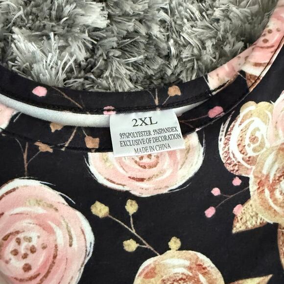 Sparkle in Pink Floral l/s Dress-7/8 - Picture 3 of 5